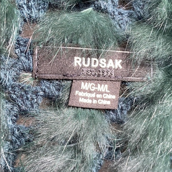 Beautiful dark green ombré rabbit fur vest - Picture 6 of 6